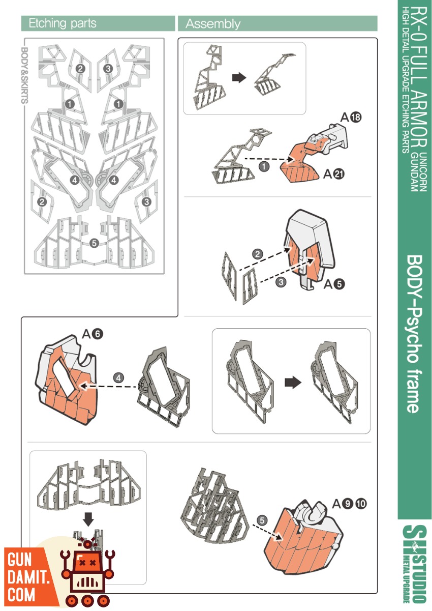 SH Studio MG Full Armor Unicorn Gundam Etching Sheet view 15 SH Studio MG Full Armor Unicorn Gundam Etching Sheet view 15