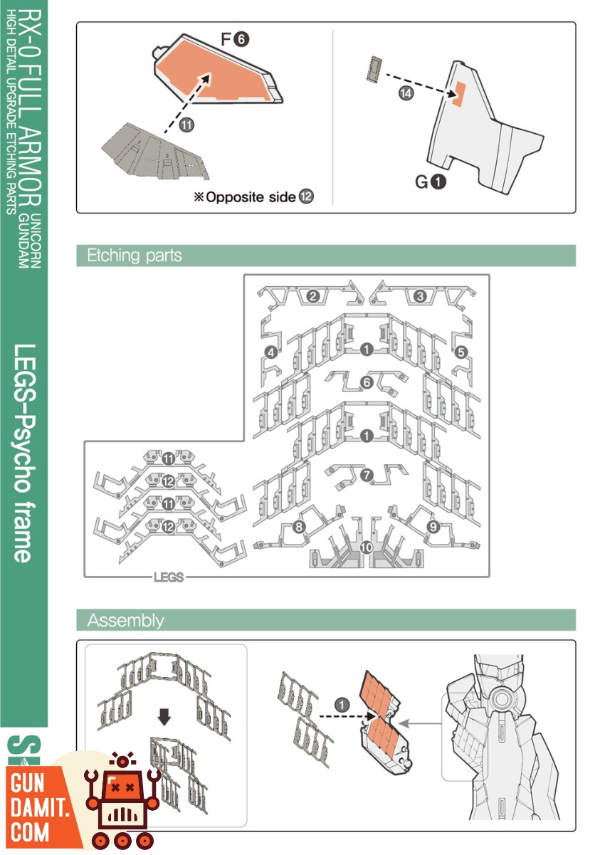SH Studio MG Full Armor Unicorn Gundam Etching Sheet view 18 SH Studio MG Full Armor Unicorn Gundam Etching Sheet view 18
