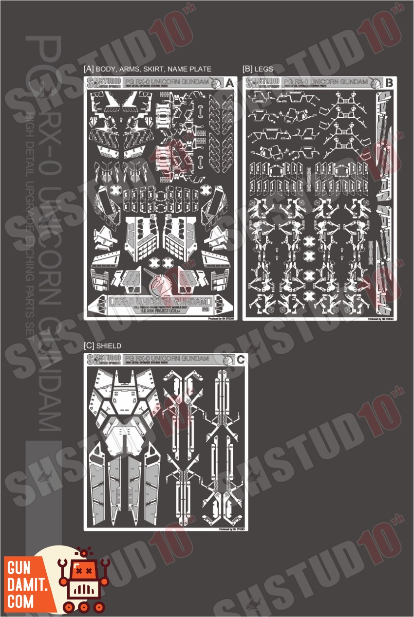 SH Studio PG Unicorn Gundam Etching Sheet view 8 SH Studio PG Unicorn Gundam Etching Sheet view 8