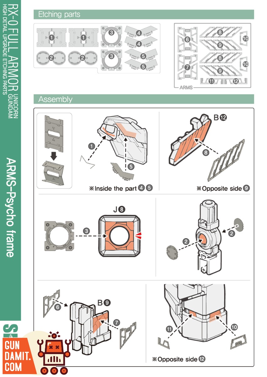 SH Studio MG Full Armor Unicorn Gundam Etching Sheet view 16 SH Studio MG Full Armor Unicorn Gundam Etching Sheet view 16