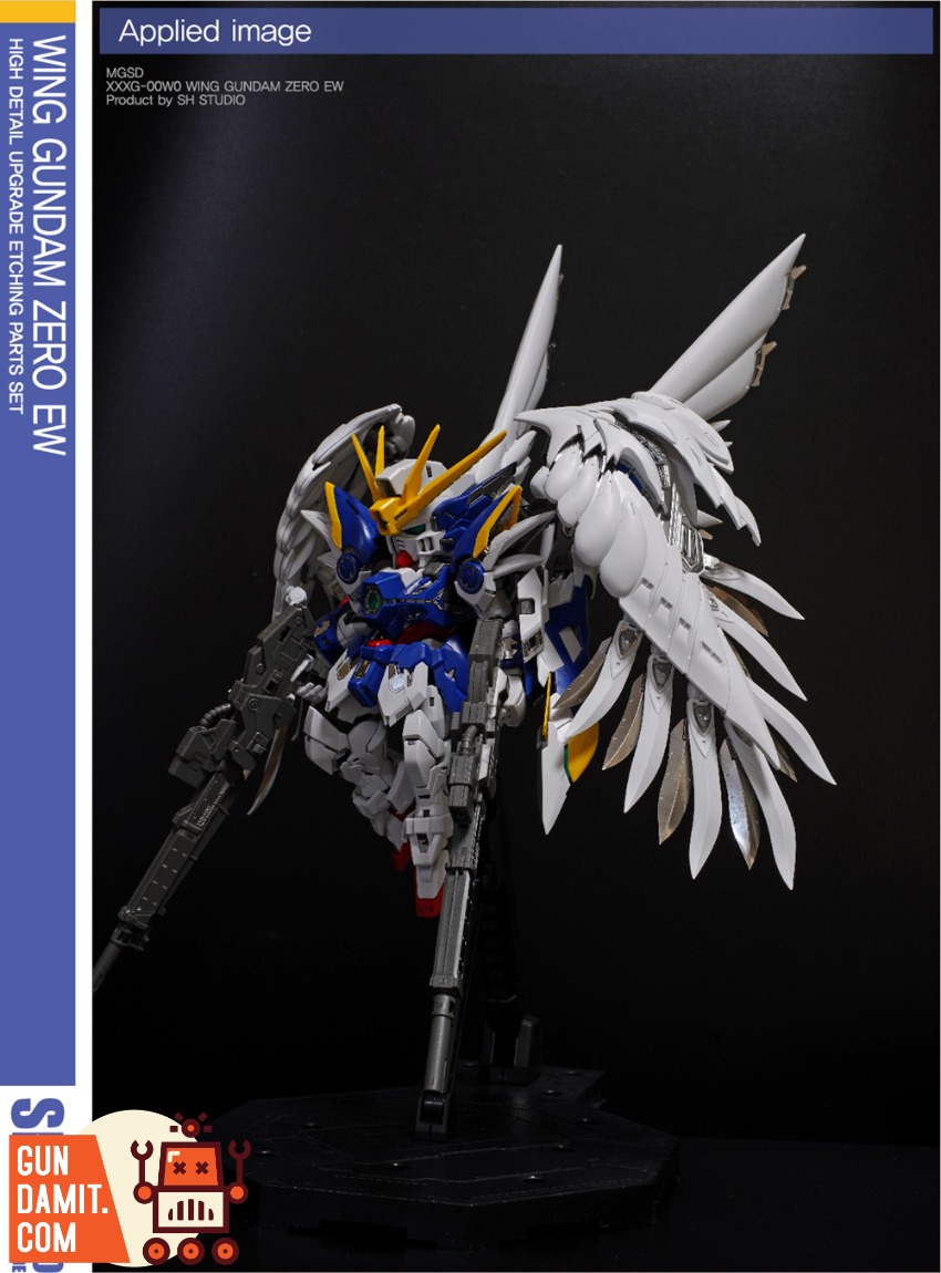 SH Studio MGSD Wing Gundam Zero EW Feather Etching view 11 SH Studio MGSD Wing Gundam Zero EW Feather Etching view 11