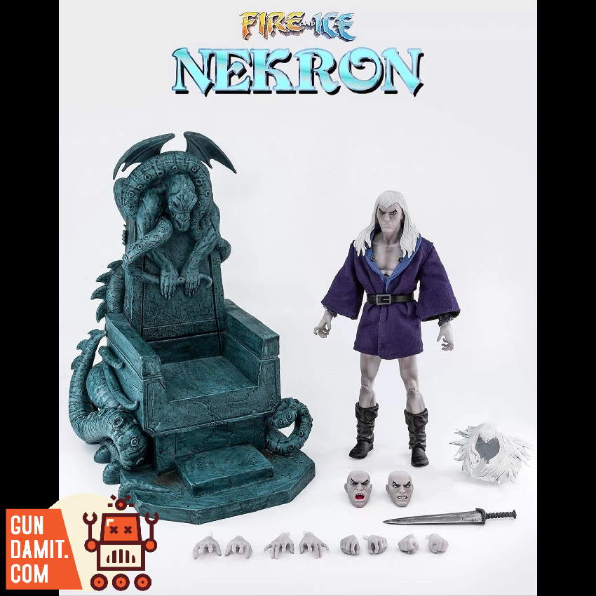 Frazetta Girls 1/12 Nekron with Throne Ver. Detailed Nekron action figure with throne, interchangeable hands, heads, and swor Frazetta Girls 1/12 Nekron with Throne Ver. Detailed Nekron action figure with throne, interchangeable hands, heads, and swor