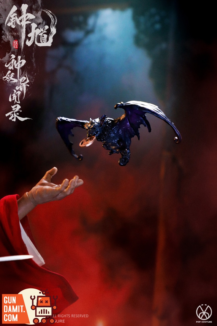 POP COSTUME 1/12 MYS-01D Tales of the Strange Zhong Kui Demo A hand reaches towards a flying, dark purple dragon-like creatur POP COSTUME 1/12 MYS-01D Tales of the Strange Zhong Kui Demo A hand reaches towards a flying, dark purple dragon-like creatur