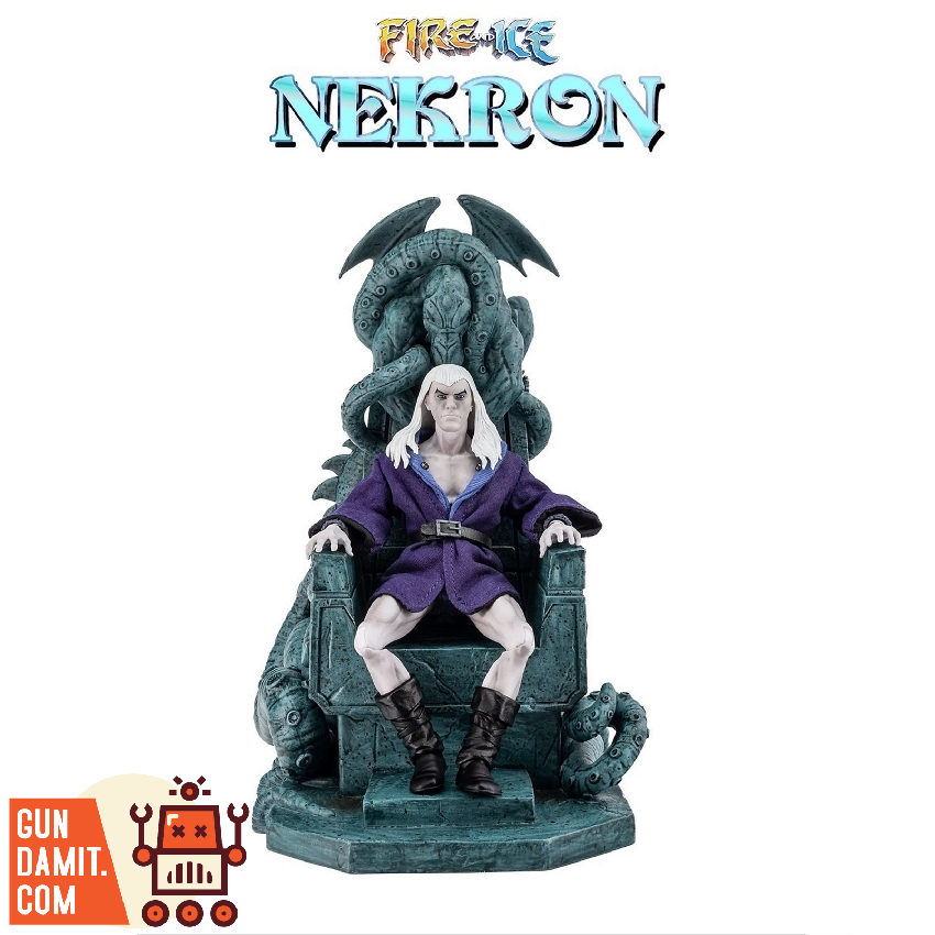 Frazetta Girls 1/12 Nekron with Throne Ver. Nekron figure with throne, purple robe, white hair, detailed sculpting. Frazetta Girls 1/12 Nekron with Throne Ver. Nekron figure with throne, purple robe, white hair, detailed sculpting.