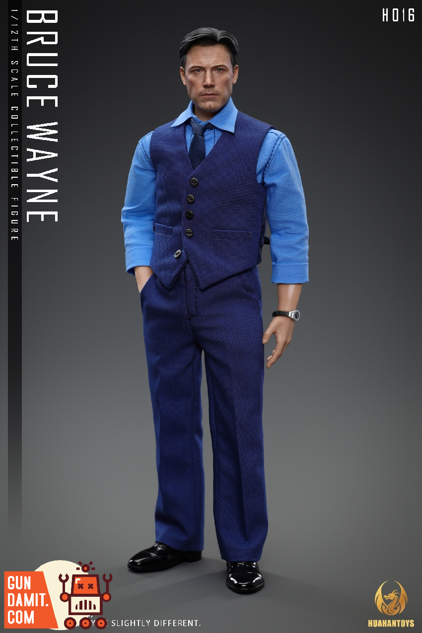 HUAHANTOYS 1/12 H016 Bruce Wayne Blue Vest Outfit Ver. Detailed figure of Bruce Wayne in blue vest and trousers by HUAHANTOYS HUAHANTOYS 1/12 H016 Bruce Wayne Blue Vest Outfit Ver. Detailed figure of Bruce Wayne in blue vest and trousers by HUAHANTOYS