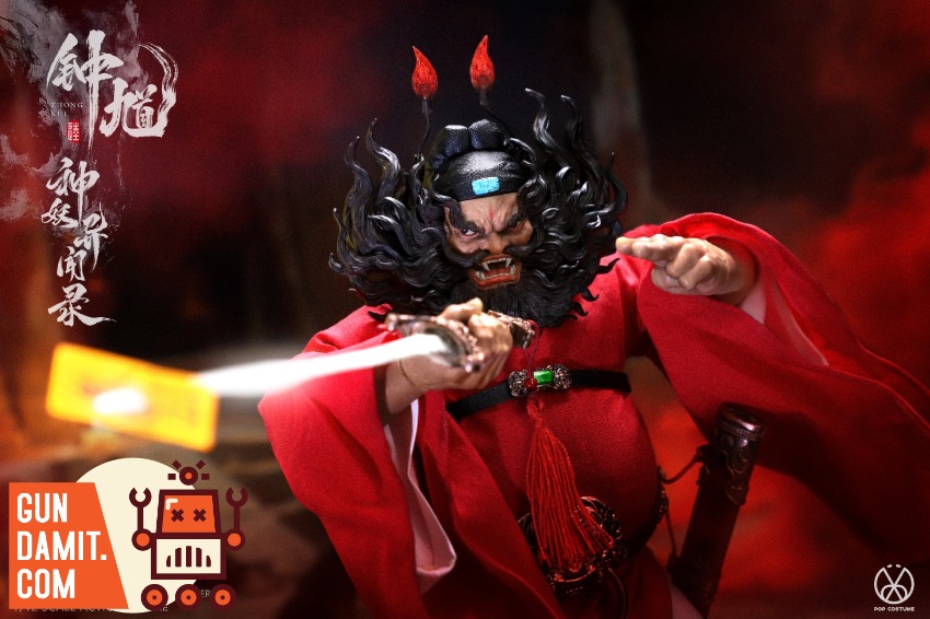 POP COSTUME 1/12 MYS-01D Tales of the Strange Zhong Kui Demo A detailed figure of Zhong Kui, the demon slayer, in red robes w POP COSTUME 1/12 MYS-01D Tales of the Strange Zhong Kui Demo A detailed figure of Zhong Kui, the demon slayer, in red robes w