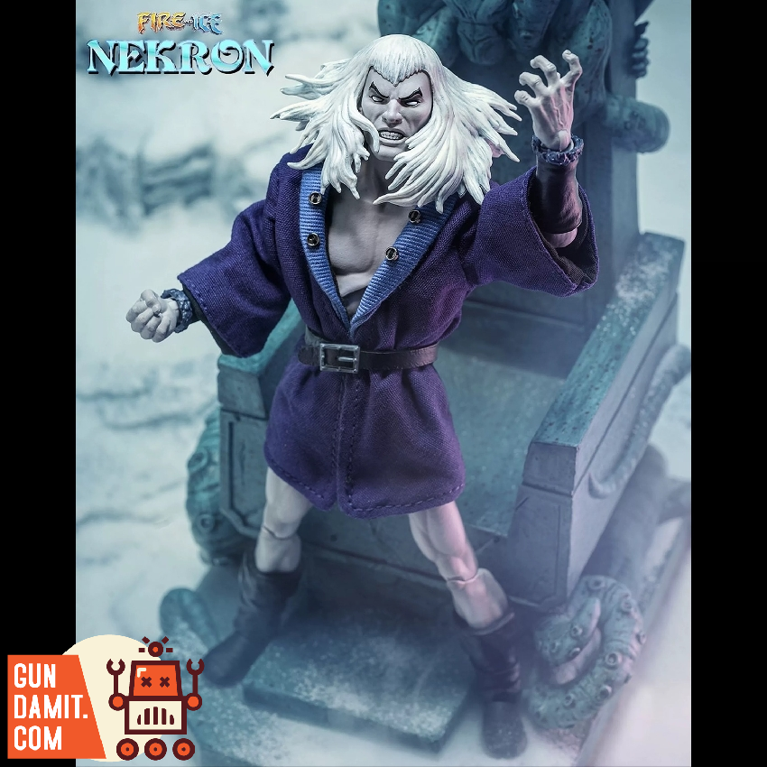 Frazetta Girls 1/12 Nekron with Throne Ver. Detailed Nekron figure with throne, white hair, purple robe, fierce pose. Frazetta Girls 1/12 Nekron with Throne Ver. Detailed Nekron figure with throne, white hair, purple robe, fierce pose.