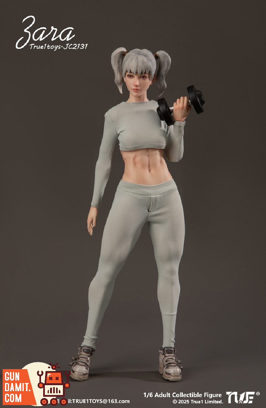 True1Toys 1/6 JC2131 Sporty Girl Zara Gray Hair view 5 True1Toys 1/6 JC2131 Sporty Girl Zara Gray Hair view 5
