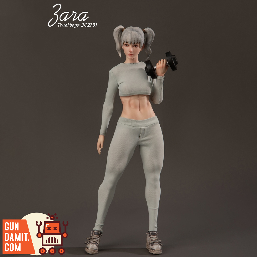 True1Toys 1/6 JC2131 Sporty Girl Zara Gray Hair view 3 True1Toys 1/6 JC2131 Sporty Girl Zara Gray Hair view 3