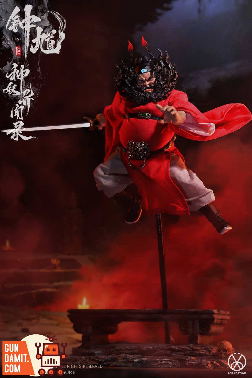 POP COSTUME 1/12 MYS-01D Tales of the Strange Zhong Kui Demo A dynamic figure of Zhong Kui in mid-air, wielding a sword and d POP COSTUME 1/12 MYS-01D Tales of the Strange Zhong Kui Demo A dynamic figure of Zhong Kui in mid-air, wielding a sword and d