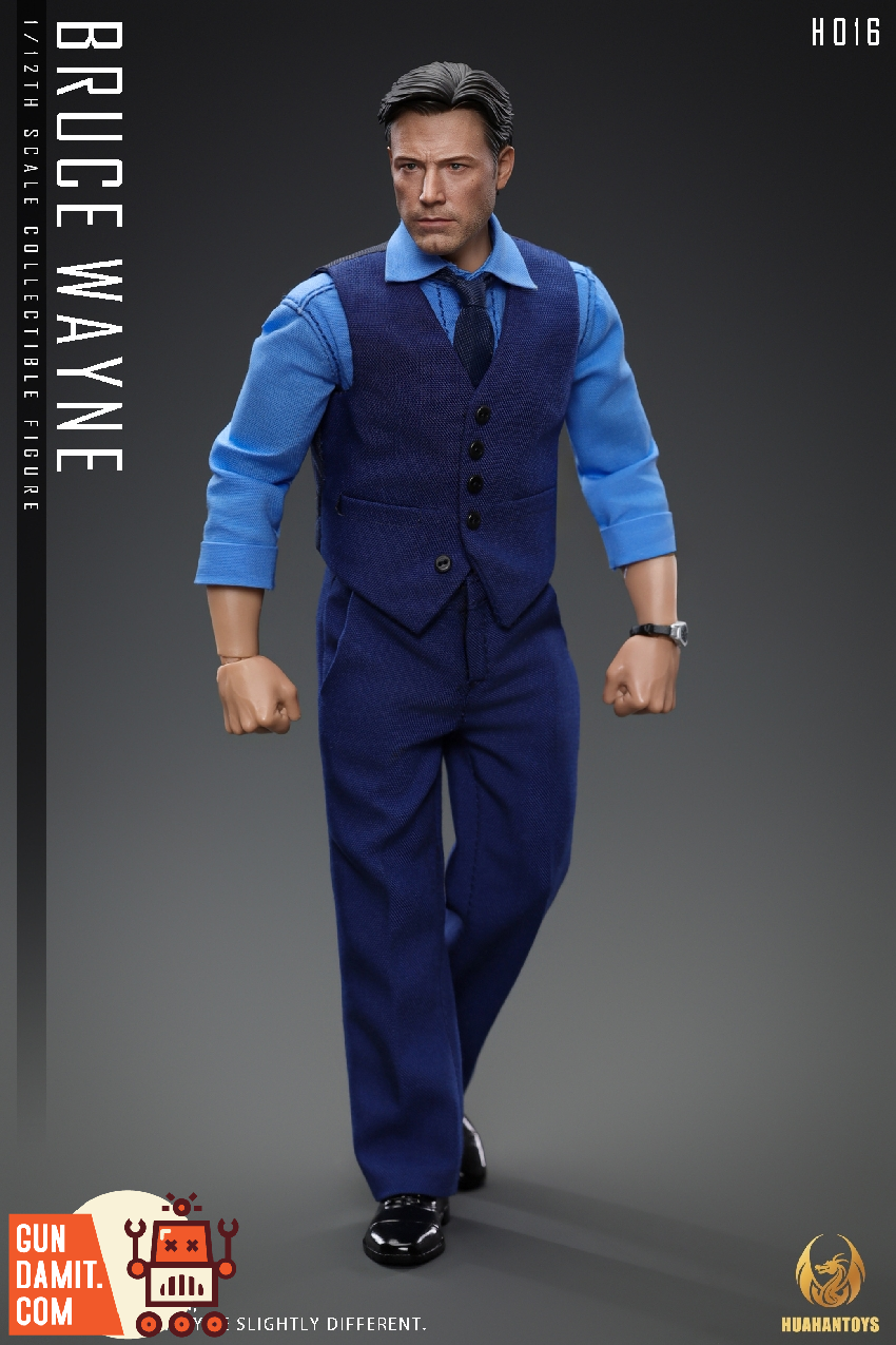 HUAHANTOYS 1/12 H016 Bruce Wayne Blue Vest Outfit Ver. 1/12 scale Bruce Wayne figure in blue vest and tie by HUAHANTOYS. HUAHANTOYS 1/12 H016 Bruce Wayne Blue Vest Outfit Ver. 1/12 scale Bruce Wayne figure in blue vest and tie by HUAHANTOYS.