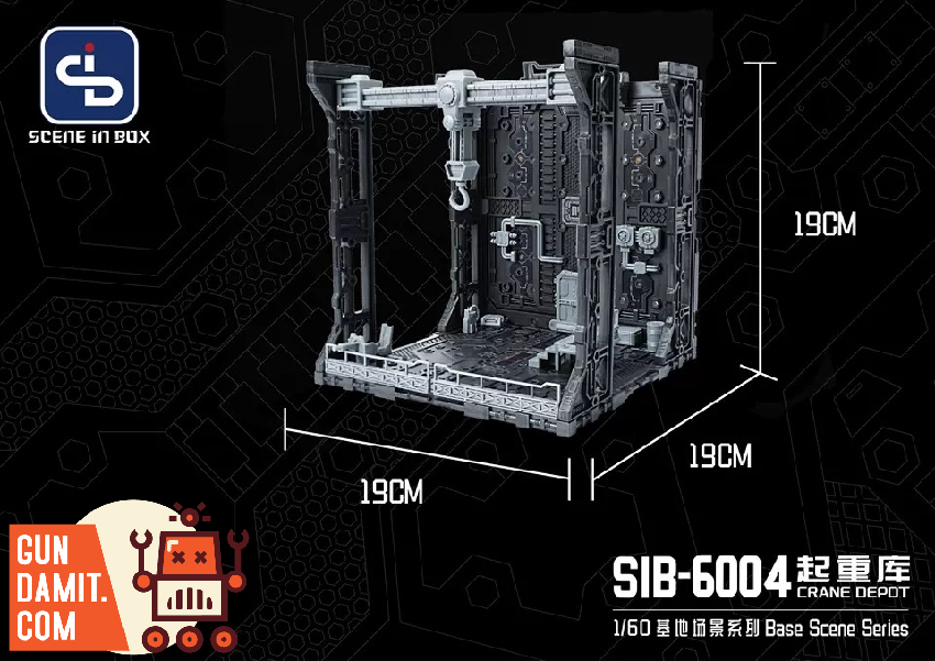 Scene In Box SIB-6004 Crane Depot diorama view 2 Scene In Box SIB-6004 Crane Depot diorama view 2