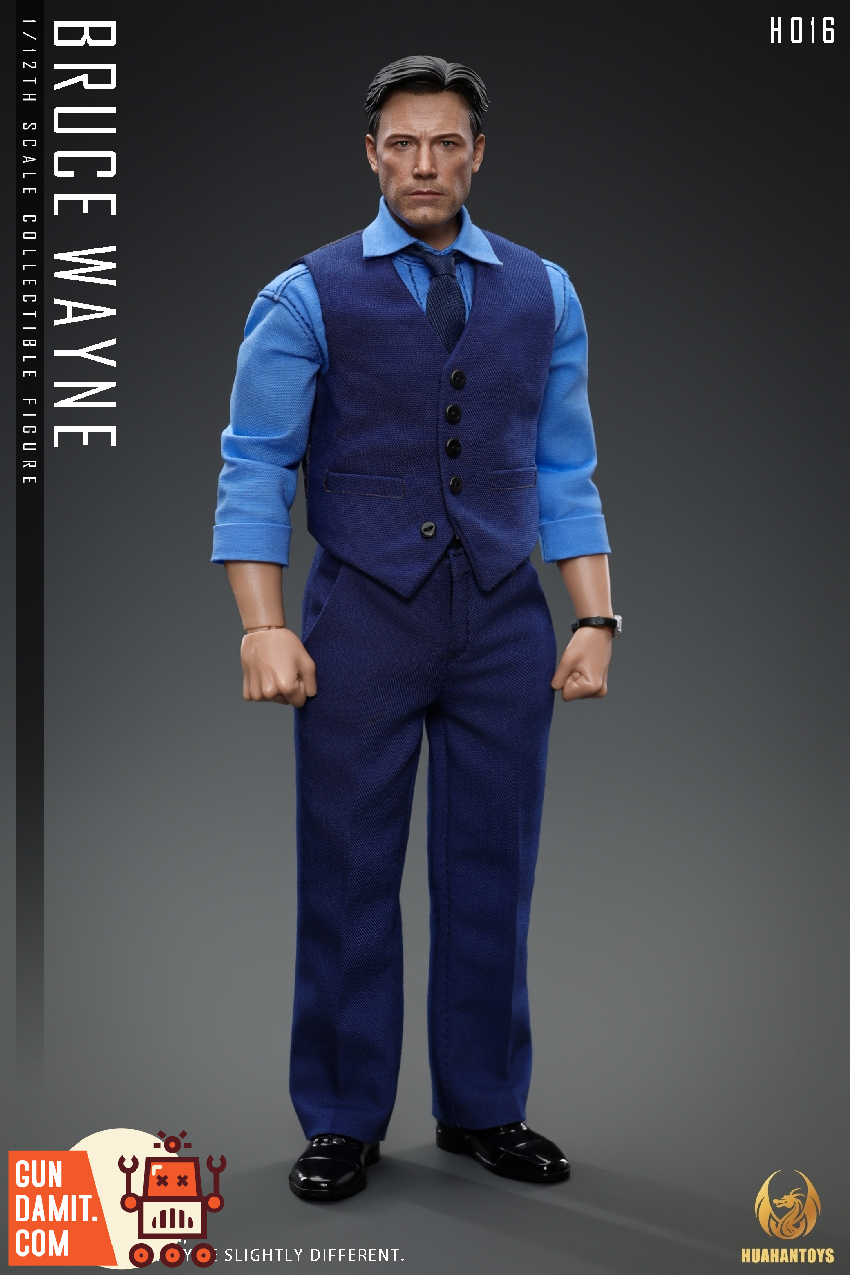 HUAHANTOYS 1/12 H016 Bruce Wayne Blue Vest Outfit Ver. A 1/12 scale figure of Bruce Wayne in a blue vest outfit. HUAHANTOYS 1/12 H016 Bruce Wayne Blue Vest Outfit Ver. A 1/12 scale figure of Bruce Wayne in a blue vest outfit.