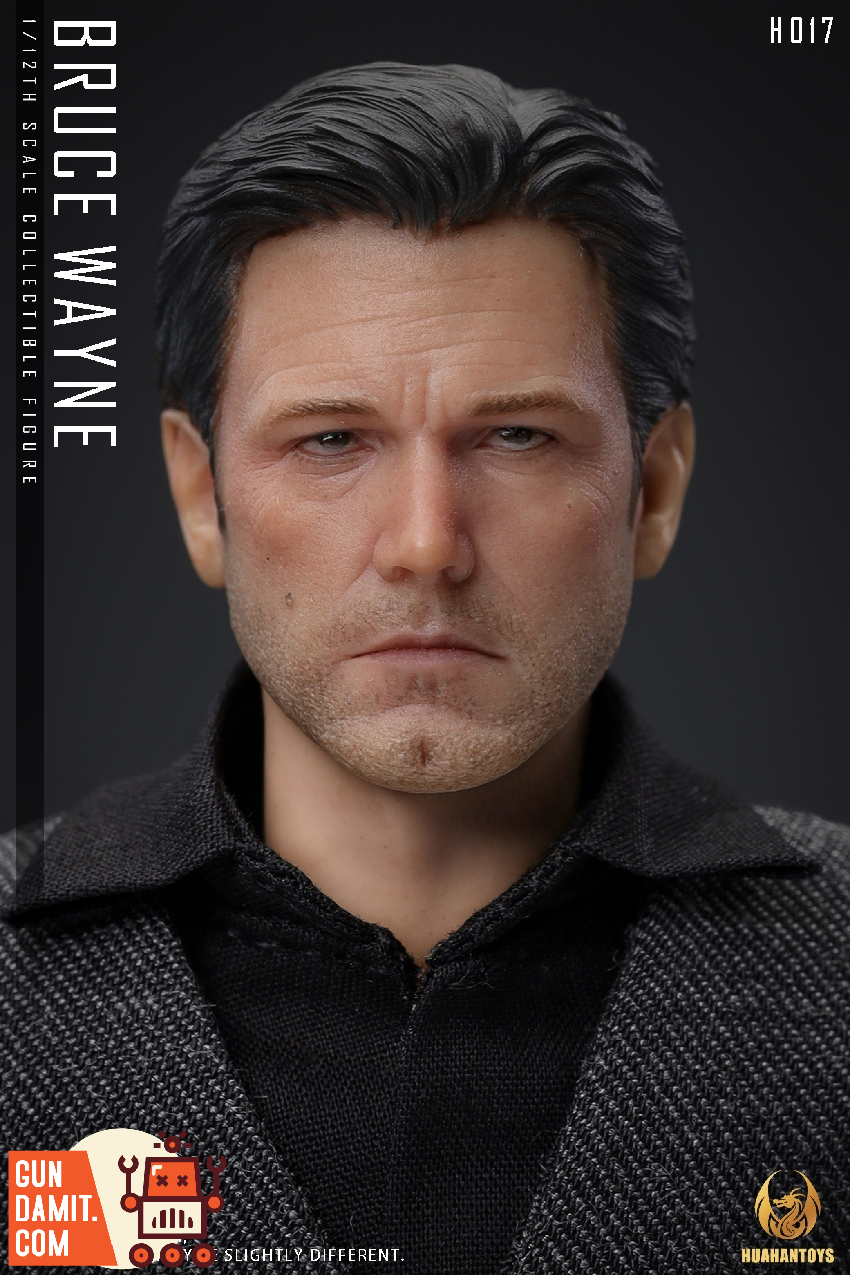 HUAHANTOYS 1/12 H018 Bruce Wayne Grey & Blue Vest Outfit Set A detailed 1/12 scale Bruce Wayne figure by Huahantoys features HUAHANTOYS 1/12 H018 Bruce Wayne Grey & Blue Vest Outfit Set A detailed 1/12 scale Bruce Wayne figure by Huahantoys features