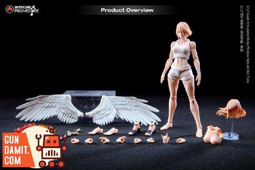 Phoenix Articulated Body - front view Promecore Phoenix Body Yellow - front view