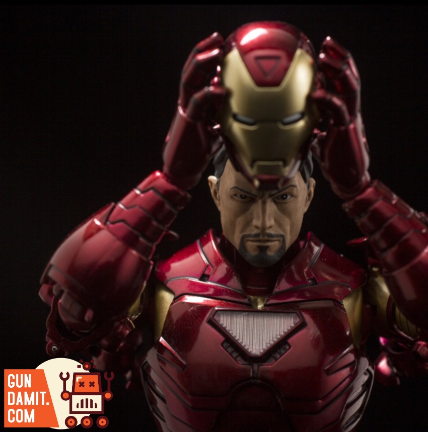Sentinel Iron Armorize Iron Man Extremis Armor Metallic Comi Detailed action figure of Iron Man removing helmet, metallic fin Sentinel Iron Armorize Iron Man Extremis Armor Metallic Comi Detailed action figure of Iron Man removing helmet, metallic fin