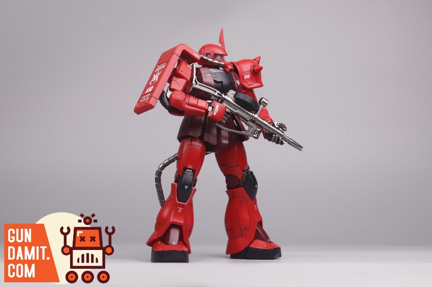 ACE-ZAKU-R Zaku Red Upgraded - side view ACE Toys 1/72 Zaku Red - side view