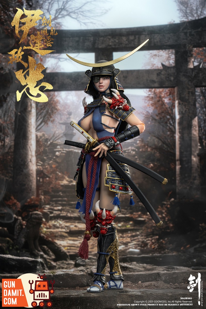 COO-SW001 Date Masamune - close-up detail Coomodel SW001 Date Masamune Warrior Maiden - close-up detail