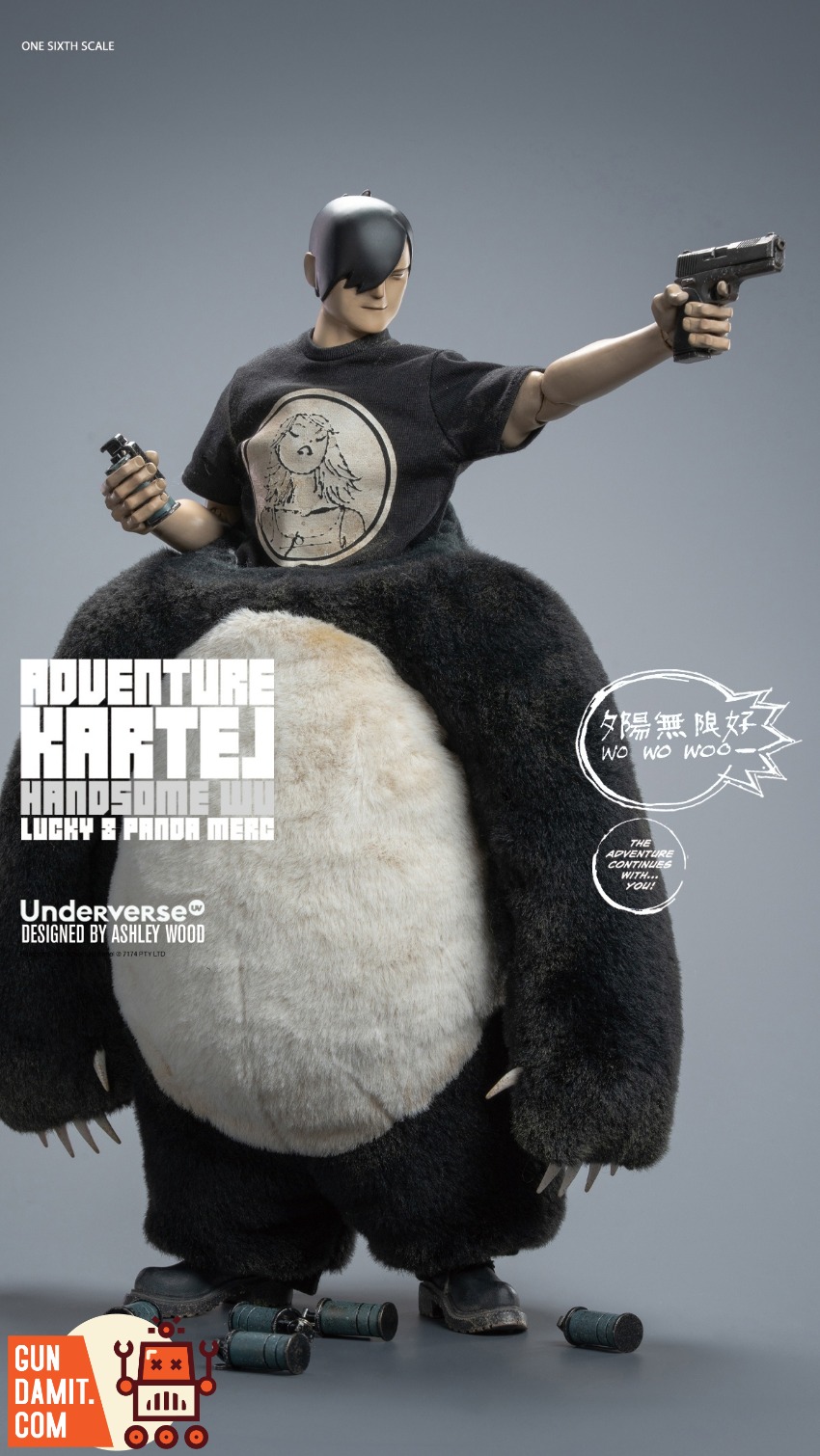 UV202514 Handsome Wu - back view Underverse Dirty Boi Panda - back view