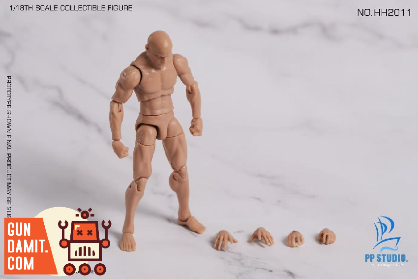 HH2011 Humanoid Male Body - side view PP STUDIO Male Body Wheat - side view