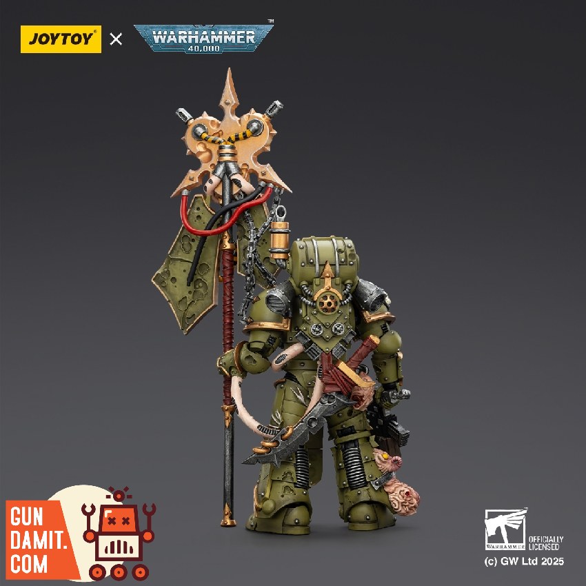 JT02915 Plague Marine Icon Bearer - side view JoyToy Death Guard Plague Marine - side view