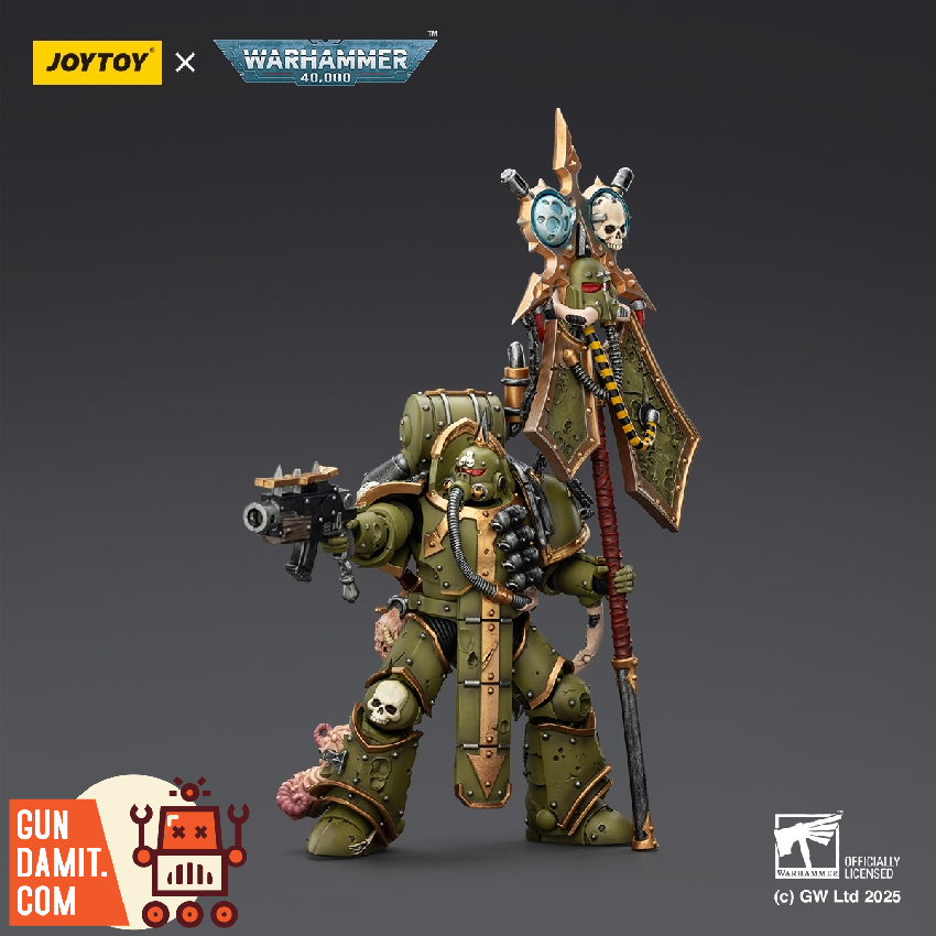 JT02915 Plague Marine Icon Bearer - back view JoyToy Death Guard Plague Marine - back view