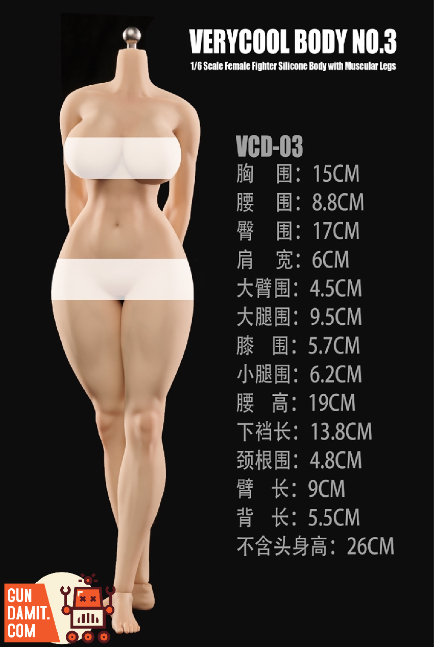 VCF-VCD-03B Female Body - back view VERYCOOL VCD-03B Silicone Female Body Regular - back view