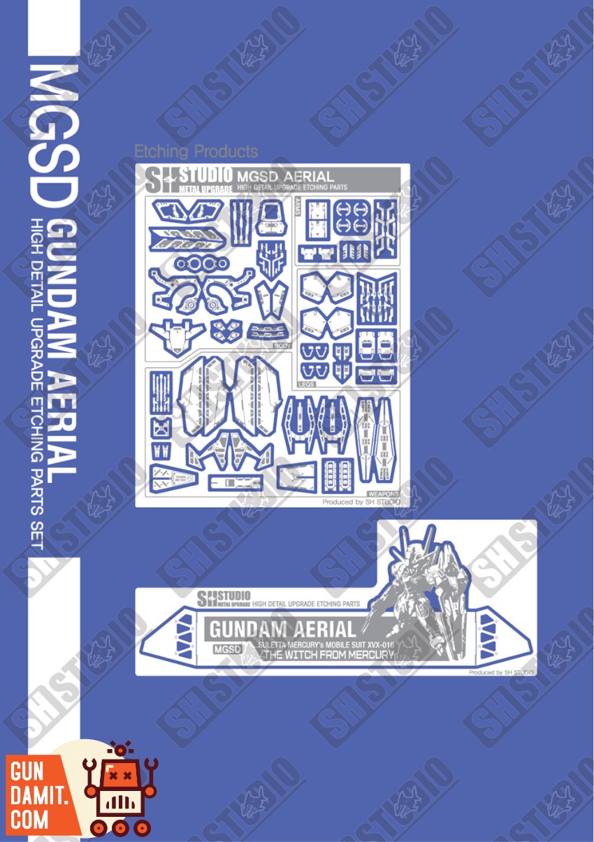 SH-XVX-016 Aerial Gundam Sheet - view 10 SH Studio Aerial Gundam Etching - view 10
