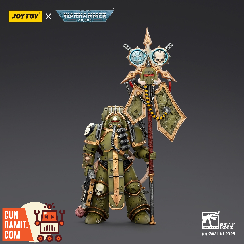 JT02915 Plague Marine Icon Bearer - front view JoyToy Death Guard Plague Marine - front view