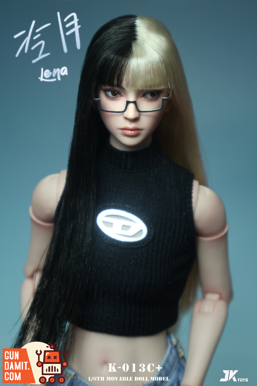 K-013C+ Female Head Sculpt - back view JK Toys Lena Head Sculpt - back view