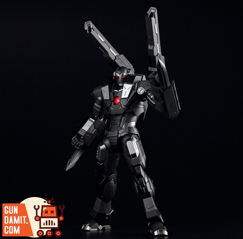 Sentinel Iron RE:EDIT Serial 10 Iron Man Modular Warmachinew A black and silver Sentinel Iron RE:EDIT robot figure with red a Sentinel Iron RE:EDIT Serial 10 Iron Man Modular Warmachinew A black and silver Sentinel Iron RE:EDIT robot figure with red a