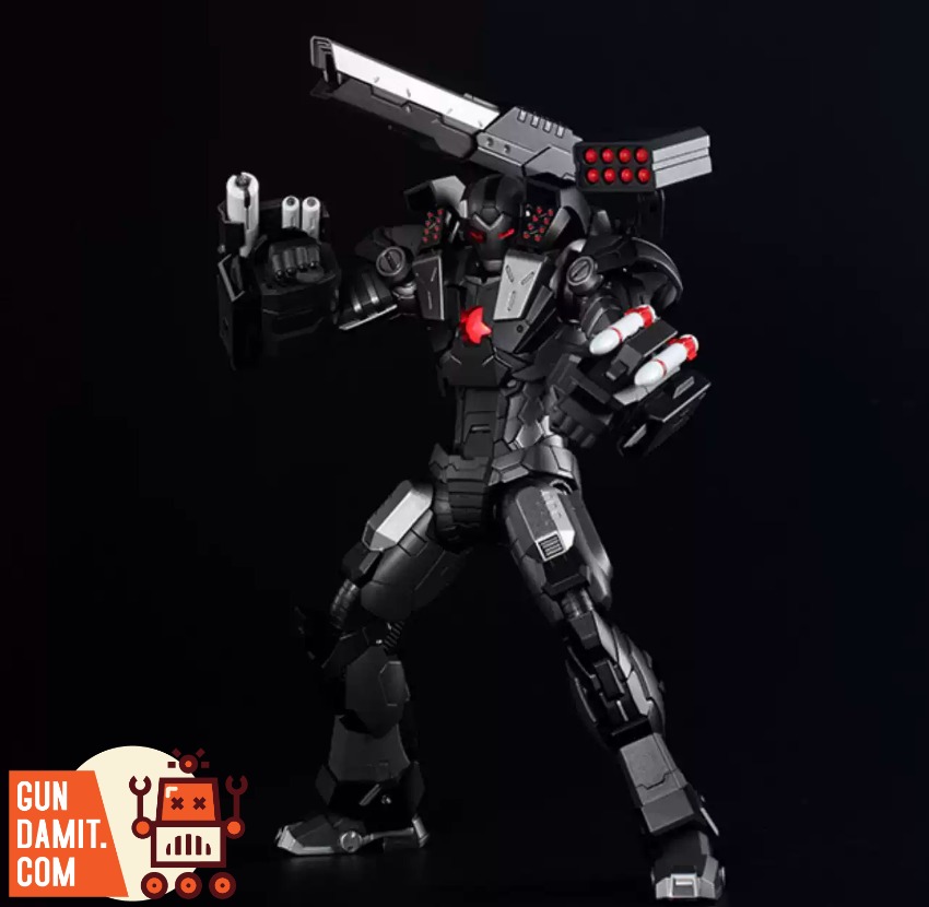 Sentinel Iron RE:EDIT Serial 10 Iron Man Modular Warmachinew A black and red Sentinel Iron RE:EDIT robot with a large gun. Sentinel Iron RE:EDIT Serial 10 Iron Man Modular Warmachinew A black and red Sentinel Iron RE:EDIT robot with a large gun.