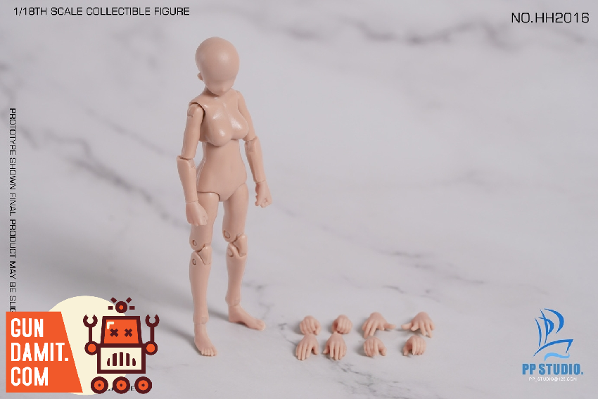HH2016 Humanoid Female Body - back view PP STUDIO Female Body White - back view