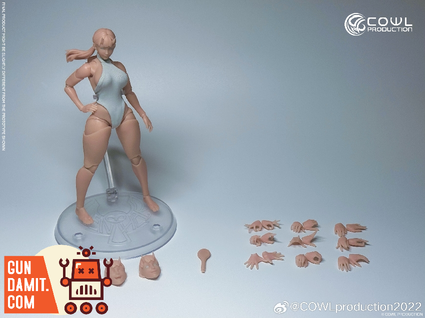 CP00 Ghostly Body Unpainted - back view Cowl Production Ghostly Body - back view
