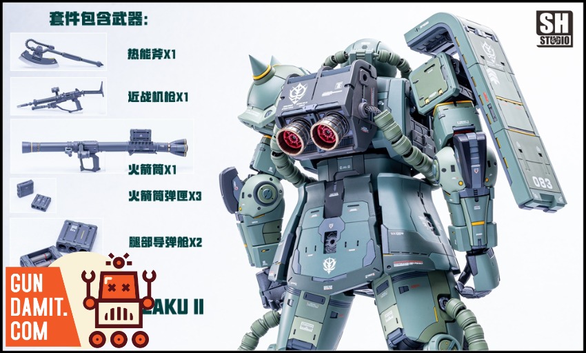 SH-MS-06S Zaku II Set - view 7 SH Studio Zaku II Resin Kit - view 7