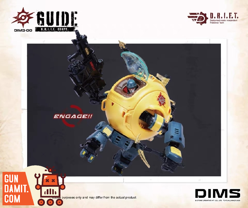 DIMS00 Drift Guide Mecha - back view Toys Alliance Drift Guide - back view