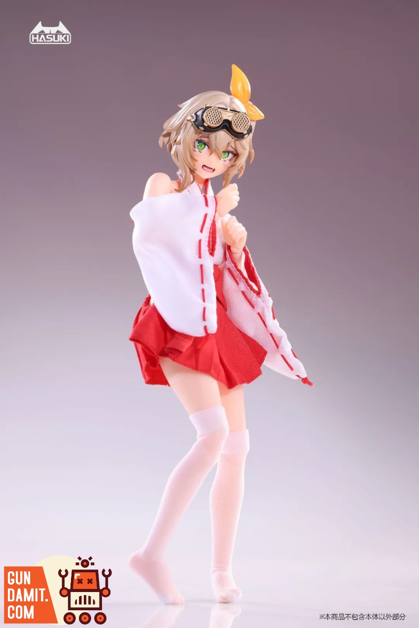 HASUKI-CS019 Miko Outfit - back view HASUKI CS019 Shrine Maiden - back view