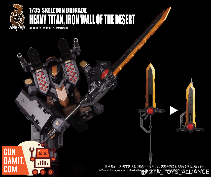 ARC-57 Skeleton Brigade - front view Toys Alliance ARC-57 Heavy Titan - front view