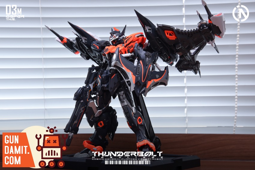 IN ERA+ 1/100 RMD Series Thunderbolt Manta Ray Speed Version Highly detailed black and orange robot model kit with sharp angl IN ERA+ 1/100 RMD Series Thunderbolt Manta Ray Speed Version Highly detailed black and orange robot model kit with sharp angl