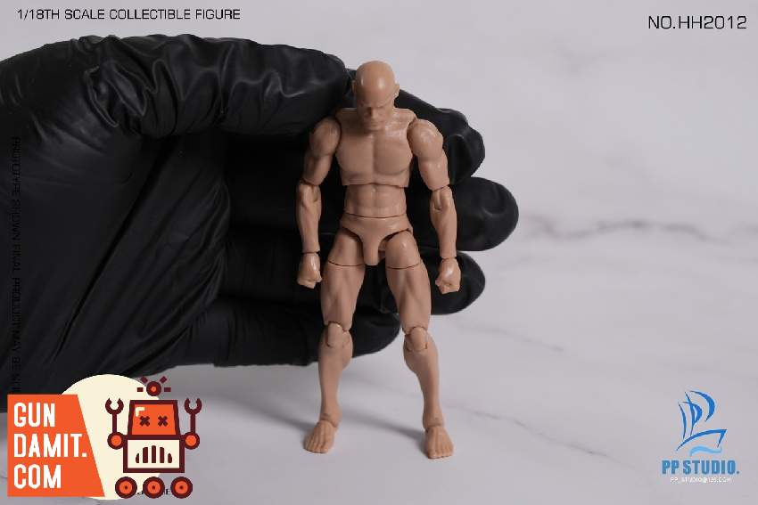 HH2012 Humanoid Male Body - back view PP STUDIO Male Body Wheat - back view