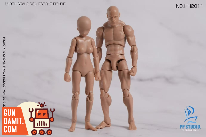 HH2011 Humanoid Male Body - back view PP STUDIO Male Body Wheat - back view