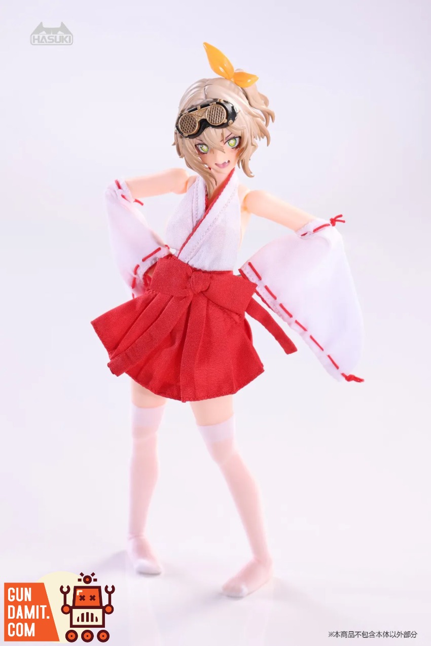 HASUKI-CS019 Miko Outfit - close-up detail HASUKI CS019 Shrine Maiden - close-up detail