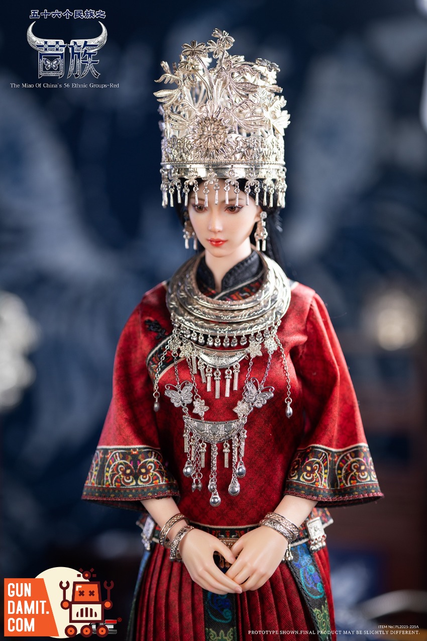PL2025-235A Miao Ethnic Red - back view TBLeague PL2025-235A Miao Red - back view