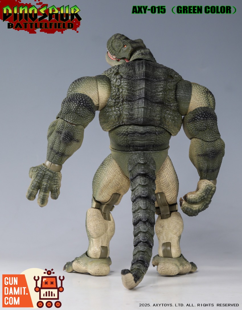 AXY-015 Dino Soldier Green - side view Axytoys AXY-015 Tyrannosaurus Soldier Green - side view