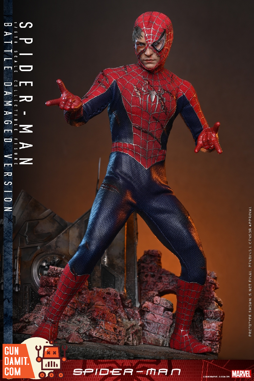 HT-MMS859 Spider-Man Battle Damaged - view 5 Hot Toys MMS859 Spider-Man Battle Damaged - view 5