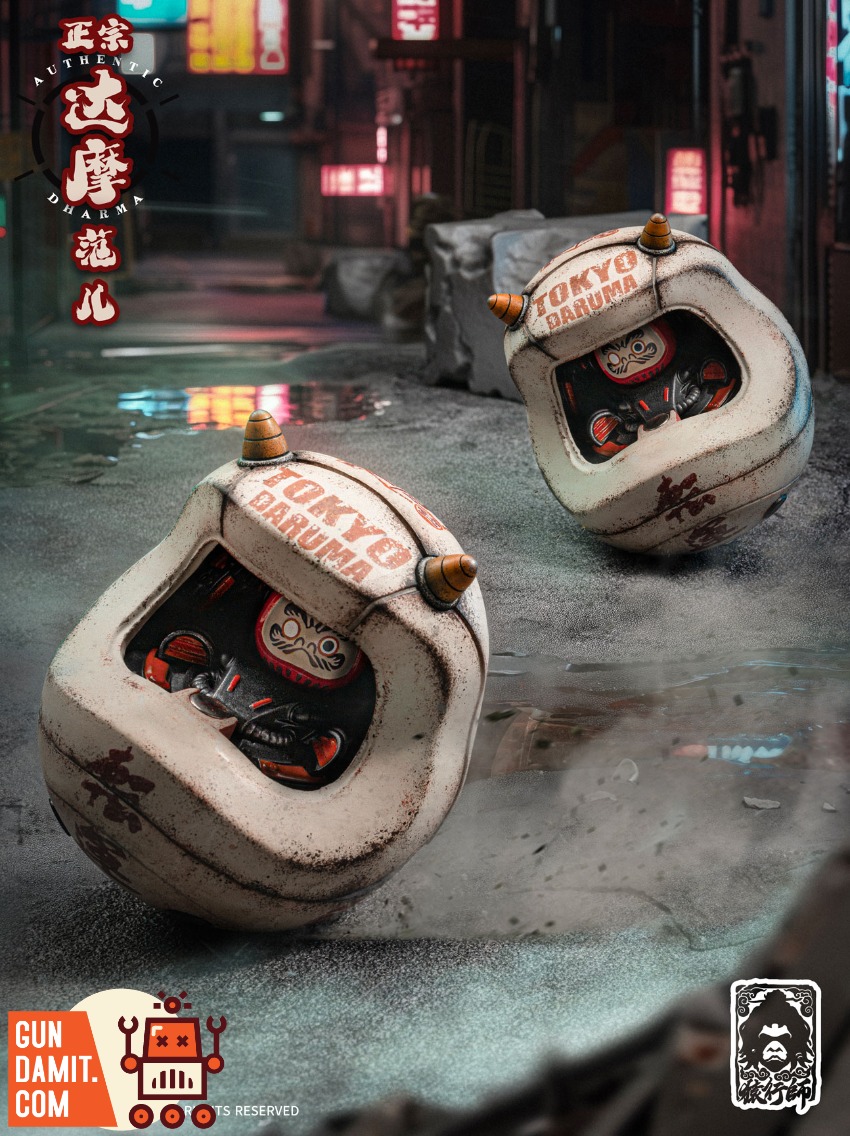 YXS-DM-004 Fortune Daruma - side view Yuanxingshi DM-004 Fortune Daruma - side view