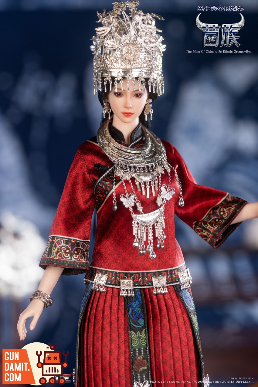 PL2025-235A Miao Ethnic Red - view 7 TBLeague PL2025-235A Miao Red - view 7