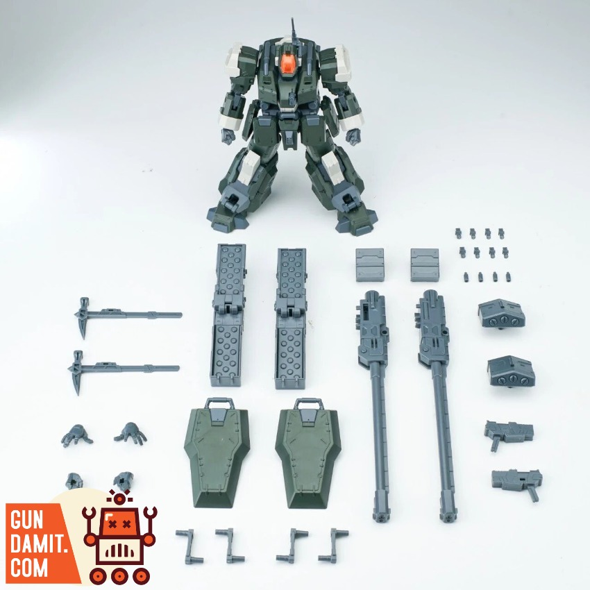 SM-HONGMO-GV Hyper Action Trooper - close-up detail Sheik Mainland Hongmo Green 1/144 - close-up detail