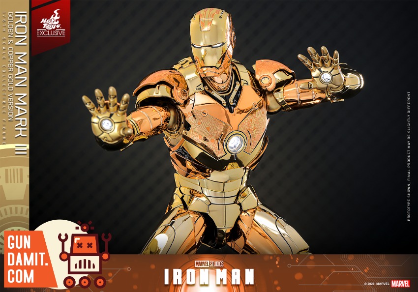 HT-MMS848D78 Iron Man Mark III Gold - view 11 Hot Toys MMS848D78 Iron Man Mark III Gold - view 11