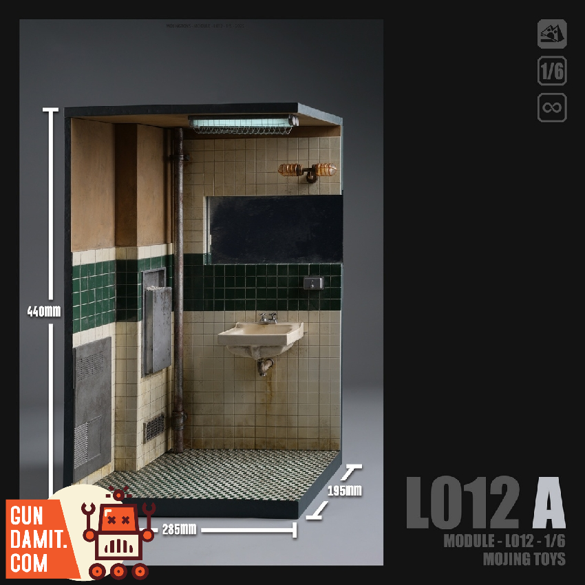 MJT-L012A Joker Bathroom Diorama - front view Mojing Toys L012A Joker Bathroom Diorama - front view